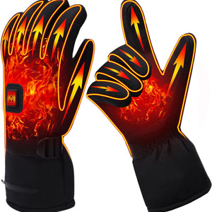 Electric Rechargeable Battery Thermal Gloves for Men Women, 7.4V Touchscreen Waterproof Windproof Heated Gloves for Hiking Skiing, Outdoor Indoor Portable Battery Hand Warmer