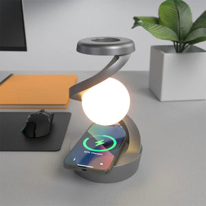 Floating Sphere Lamp & Charger   Levitating Ball Lamp with Wireless Charger