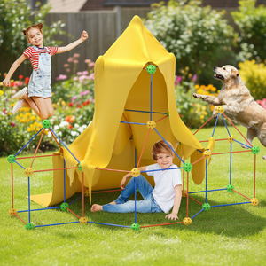 Children Building Fortress Kit